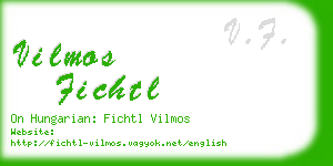 vilmos fichtl business card